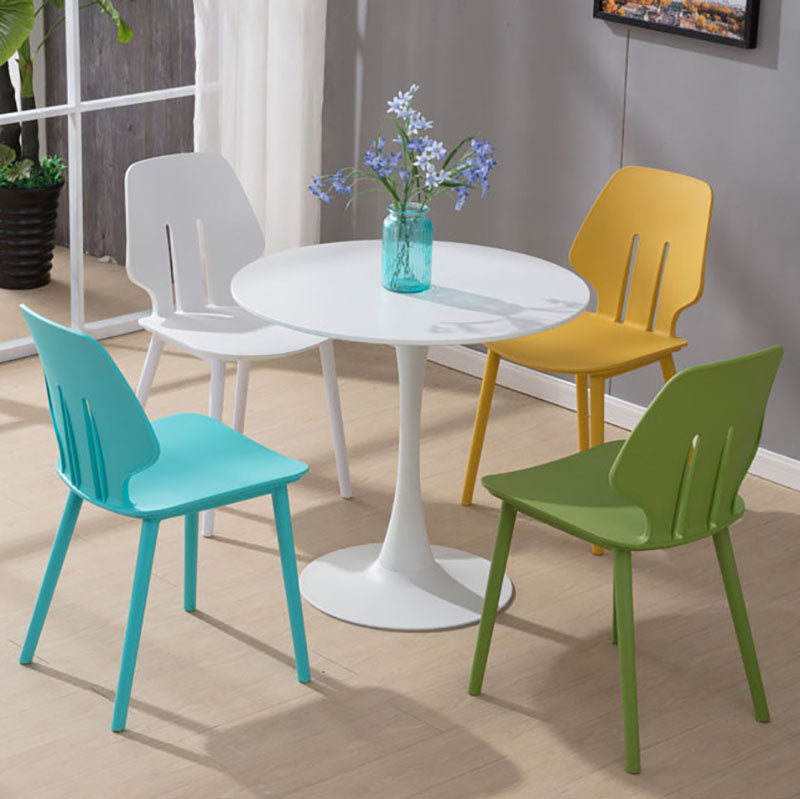 Contemporary Open Back Dining Side Chair Plastic Dining Armless Chairs for Home Use Clearhalo ' kitchen&dining_furn' 'Dining Chairs' 'Dining Tables & Seating' 'dining_chair' 'furn' 'furn_dining_chair' 'Furniture' 'furniture_dining_chair' 'Kitchen & Dining Furniture' 'kitchen' 4399614