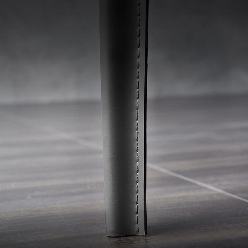 Contemporary Solid Back Armless Side Chairs Leather Dining Chairs for Kitchen Clearhalo ' kitchen&dining_furn' 'Dining Chairs' 'Dining Tables & Seating' 'dining_chair' 'furn' 'furn_dining_chair' 'Furniture' 'furniture_dining_chair' 'Kitchen & Dining Furniture' 'kitchen' 4399623