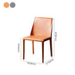 Contemporary Solid Back Armless Side Chairs Leather Dining Chairs for Kitchen Clearhalo ' kitchen&dining_furn' 'Dining Chairs' 'Dining Tables & Seating' 'dining_chair' 'furn' 'furn_dining_chair' 'Furniture' 'furniture_dining_chair' 'Kitchen & Dining Furniture' 'kitchen' 4399629
