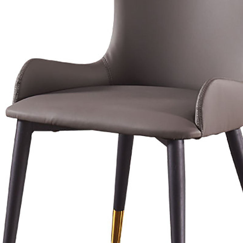 Contemporary Wingback Side Chair Restaurant Leather Dining Chairs Clearhalo ' kitchen&dining_furn' 'Dining Chairs' 'Dining Tables & Seating' 'dining_chair' 'furn' 'furn_dining_chair' 'Furniture' 'furniture_dining_chair' 'Kitchen & Dining Furniture' 'kitchen' 4399639