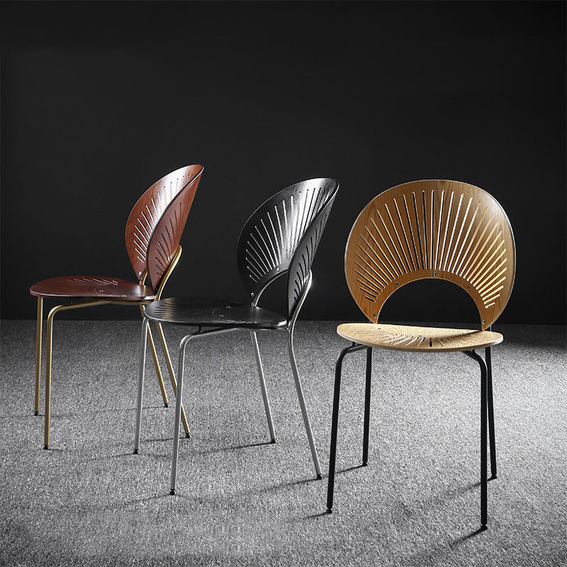 Metal Contemporary Kitchen Dining Side Chair Open Back Dining Chairs Clearhalo ' kitchen&dining_furn' 'Dining Chairs' 'Dining Tables & Seating' 'dining_chair' 'furn' 'furn_dining_chair' 'Furniture' 'furniture_dining_chair' 'Kitchen & Dining Furniture' 'kitchen' 4399658