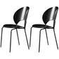 Metal Contemporary Kitchen Dining Side Chair Open Back Dining Chairs Black 2 Piece Set Black Clearhalo ' kitchen&dining_furn' 'Dining Chairs' 'Dining Tables & Seating' 'dining_chair' 'furn' 'furn_dining_chair' 'Furniture' 'furniture_dining_chair' 'Kitchen & Dining Furniture' 'kitchen' 4399661