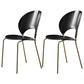 Metal Contemporary Kitchen Dining Side Chair Open Back Dining Chairs Black 2 Piece Set Brass Gold Clearhalo ' kitchen&dining_furn' 'Dining Chairs' 'Dining Tables & Seating' 'dining_chair' 'furn' 'furn_dining_chair' 'Furniture' 'furniture_dining_chair' 'Kitchen & Dining Furniture' 'kitchen' 4399667