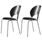 Metal Contemporary Kitchen Dining Side Chair Open Back Dining Chairs Black 2 Piece Set Silver Clearhalo ' kitchen&dining_furn' 'Dining Chairs' 'Dining Tables & Seating' 'dining_chair' 'furn' 'furn_dining_chair' 'Furniture' 'furniture_dining_chair' 'Kitchen & Dining Furniture' 'kitchen' 4399673