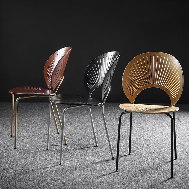 Metal Contemporary Kitchen Dining Side Chair Open Back Dining Chairs Clearhalo ' kitchen&dining_furn' 'Dining Chairs' 'Dining Tables & Seating' 'dining_chair' 'furn' 'furn_dining_chair' 'Furniture' 'furniture_dining_chair' 'Kitchen & Dining Furniture' 'kitchen' 4399674