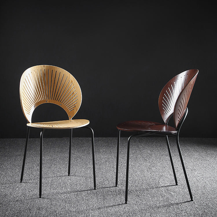 Metal Contemporary Kitchen Dining Side Chair Open Back Dining Chairs Clearhalo ' kitchen&dining_furn' 'Dining Chairs' 'Dining Tables & Seating' 'dining_chair' 'furn' 'furn_dining_chair' 'Furniture' 'furniture_dining_chair' 'Kitchen & Dining Furniture' 'kitchen' 4399676