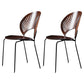 Metal Contemporary Kitchen Dining Side Chair Open Back Dining Chairs Walnut 2 Piece Set Black Clearhalo ' kitchen&dining_furn' 'Dining Chairs' 'Dining Tables & Seating' 'dining_chair' 'furn' 'furn_dining_chair' 'Furniture' 'furniture_dining_chair' 'Kitchen & Dining Furniture' 'kitchen' 4399687