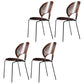 Metal Contemporary Kitchen Dining Side Chair Open Back Dining Chairs Walnut 4 Piece Set Black Clearhalo ' kitchen&dining_furn' 'Dining Chairs' 'Dining Tables & Seating' 'dining_chair' 'furn' 'furn_dining_chair' 'Furniture' 'furniture_dining_chair' 'Kitchen & Dining Furniture' 'kitchen' 4399688