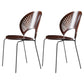 Metal Contemporary Kitchen Dining Side Chair Open Back Dining Chairs Walnut 2 Piece Set Silver Clearhalo ' kitchen&dining_furn' 'Dining Chairs' 'Dining Tables & Seating' 'dining_chair' 'furn' 'furn_dining_chair' 'Furniture' 'furniture_dining_chair' 'Kitchen & Dining Furniture' 'kitchen' 4399693