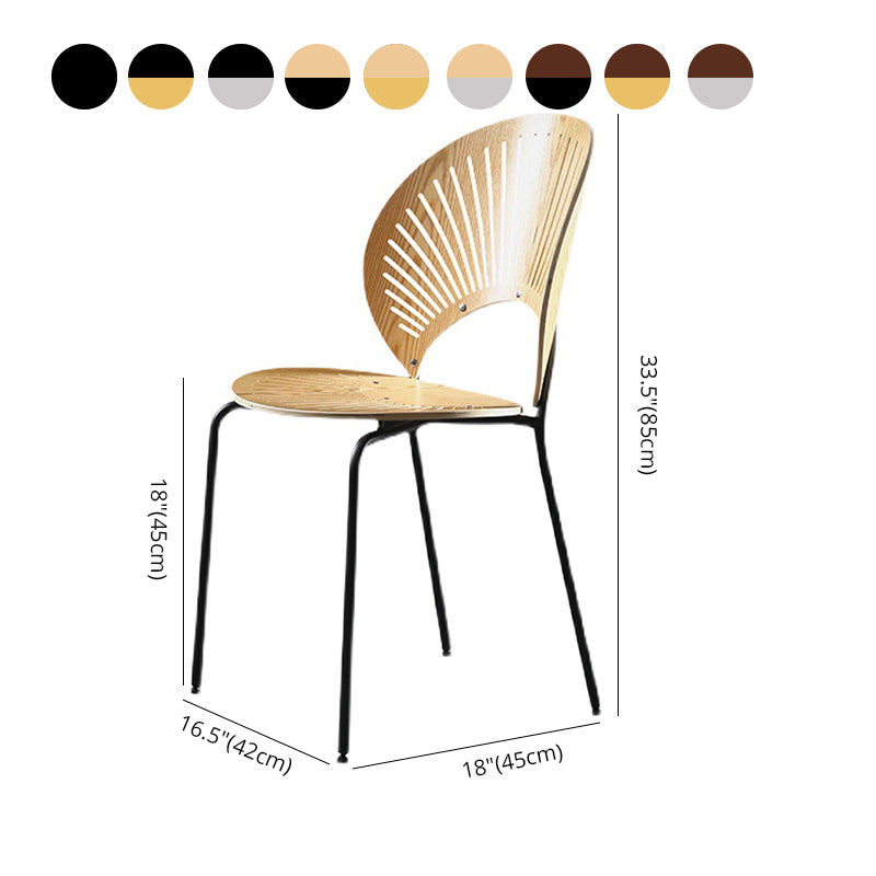 Metal Contemporary Kitchen Dining Side Chair Open Back Dining Chairs Clearhalo ' kitchen&dining_furn' 'Dining Chairs' 'Dining Tables & Seating' 'dining_chair' 'furn' 'furn_dining_chair' 'Furniture' 'furniture_dining_chair' 'Kitchen & Dining Furniture' 'kitchen' 4399695