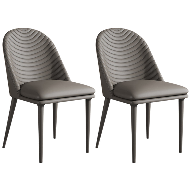 Modern Contemporary Dining Room Side Chairs Metal Parsons Chair Grey 2 Piece Set Clearhalo ' kitchen&dining_furn' 'Dining Chairs' 'Dining Tables & Seating' 'dining_chair' 'furn' 'furn_dining_chair' 'Furniture' 'furniture_dining_chair' 'Kitchen & Dining Furniture' 'kitchen' 4399697