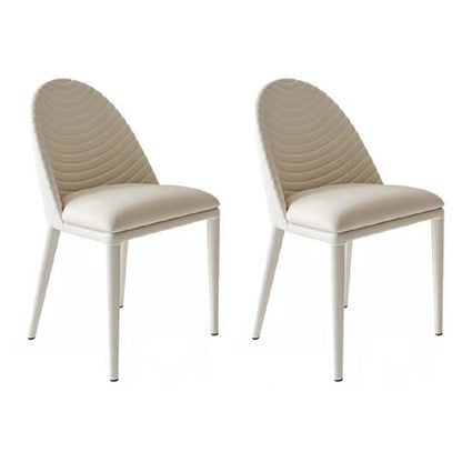 Modern Contemporary Dining Room Side Chairs Metal Parsons Chair Cream 2 Piece Set Clearhalo ' kitchen&dining_furn' 'Dining Chairs' 'Dining Tables & Seating' 'dining_chair' 'furn' 'furn_dining_chair' 'Furniture' 'furniture_dining_chair' 'Kitchen & Dining Furniture' 'kitchen' 4399700