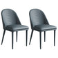 Modern Contemporary Dining Room Side Chairs Metal Parsons Chair Gray-Blue 2 Piece Set Clearhalo ' kitchen&dining_furn' 'Dining Chairs' 'Dining Tables & Seating' 'dining_chair' 'furn' 'furn_dining_chair' 'Furniture' 'furniture_dining_chair' 'Kitchen & Dining Furniture' 'kitchen' 4399702