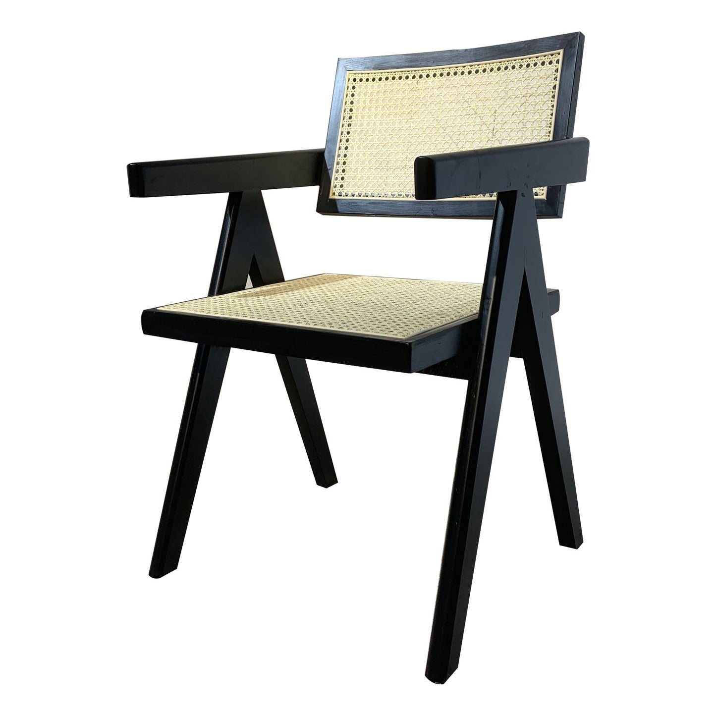 Wood Contemporary Kitchen Arm Chair Open Back Dining Chair for Patio Black-Wood 1 Piece Clearhalo ' kitchen&dining_furn' 'Dining Chairs' 'Dining Tables & Seating' 'dining_chair' 'furn' 'furn_dining_chair' 'Furniture' 'furniture_dining_chair' 'Kitchen & Dining Furniture' 'kitchen' 4399728