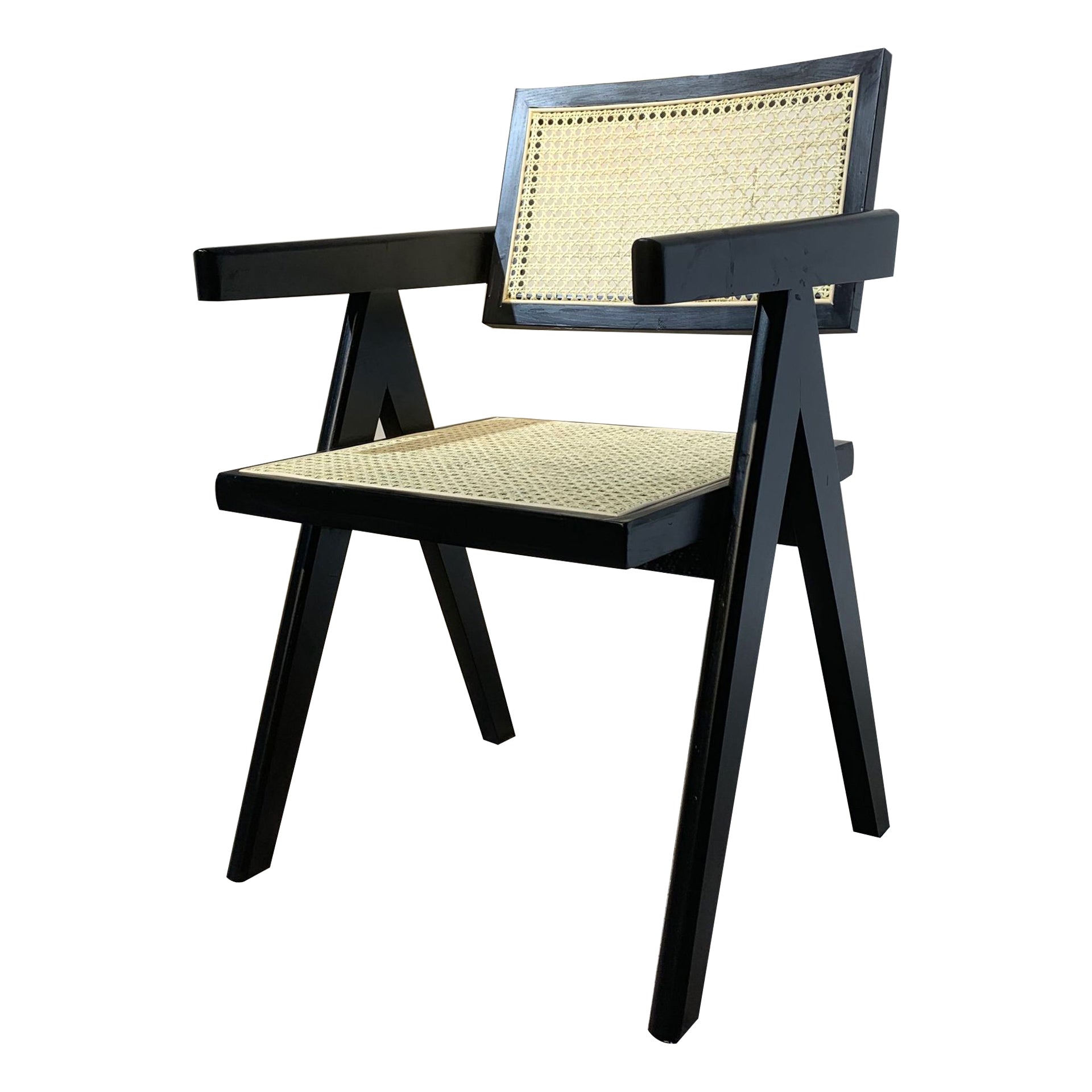 Wood Contemporary Kitchen Arm Chair Open Back Dining Chair for Patio Black-Wood 1 Piece Clearhalo ' kitchen&dining_furn' 'Dining Chairs' 'Dining Tables & Seating' 'dining_chair' 'furn' 'furn_dining_chair' 'Furniture' 'furniture_dining_chair' 'Kitchen & Dining Furniture' 'kitchen' 4399728