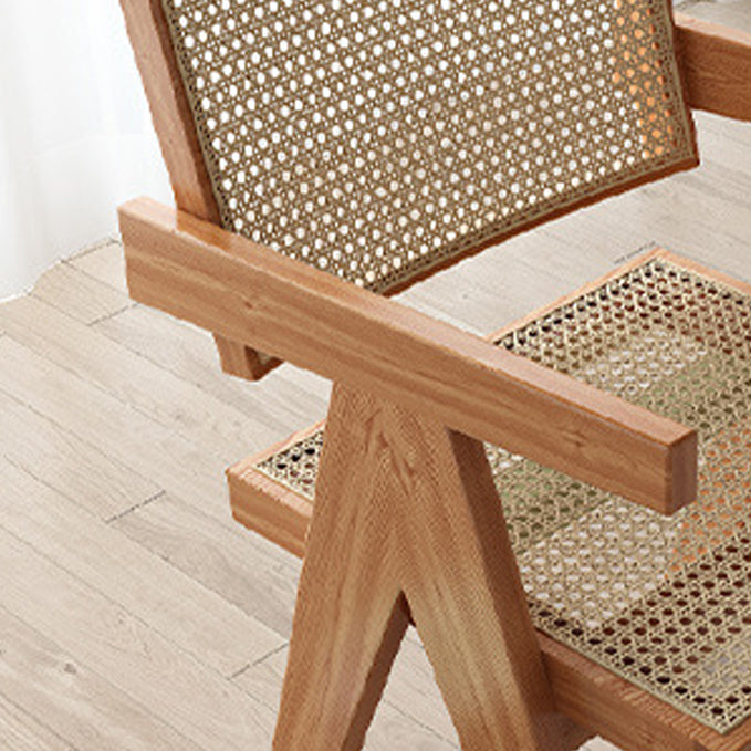 Wood Contemporary Kitchen Arm Chair Open Back Dining Chair for Patio Clearhalo ' kitchen&dining_furn' 'Dining Chairs' 'Dining Tables & Seating' 'dining_chair' 'furn' 'furn_dining_chair' 'Furniture' 'furniture_dining_chair' 'Kitchen & Dining Furniture' 'kitchen' 4399738