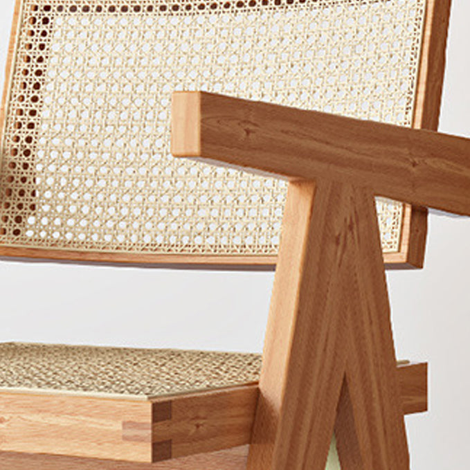 Wood Contemporary Kitchen Arm Chair Open Back Dining Chair for Patio Clearhalo ' kitchen&dining_furn' 'Dining Chairs' 'Dining Tables & Seating' 'dining_chair' 'furn' 'furn_dining_chair' 'Furniture' 'furniture_dining_chair' 'Kitchen & Dining Furniture' 'kitchen' 4399740