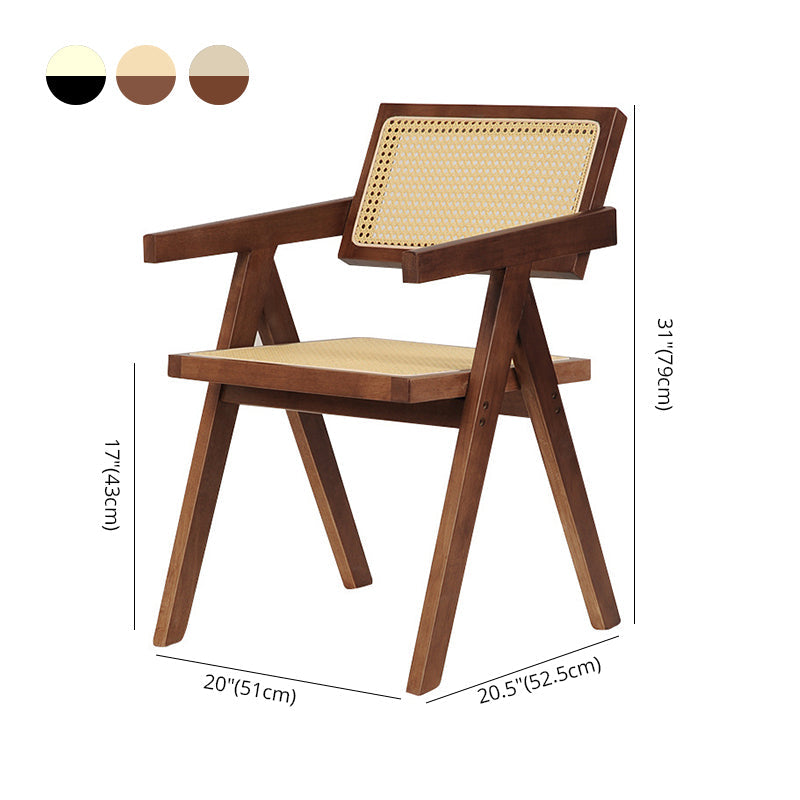 Wood Contemporary Kitchen Arm Chair Open Back Dining Chair for Patio Clearhalo ' kitchen&dining_furn' 'Dining Chairs' 'Dining Tables & Seating' 'dining_chair' 'furn' 'furn_dining_chair' 'Furniture' 'furniture_dining_chair' 'Kitchen & Dining Furniture' 'kitchen' 4399743