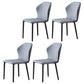 Contemporary Side Chair Metal Wingback Indoor-Outdoor Chairs Grey 4 Piece Set Clearhalo ' kitchen&dining_furn' 'Dining Chairs' 'Dining Tables & Seating' 'dining_chair' 'furn' 'furn_dining_chair' 'Furniture' 'furniture_dining_chair' 'Kitchen & Dining Furniture' 'kitchen' 4399747