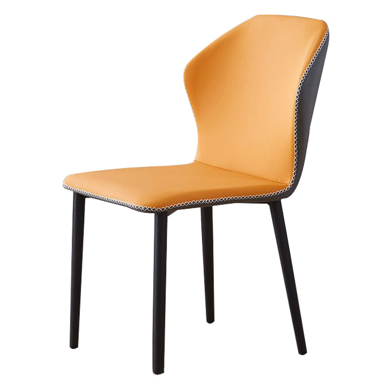 Contemporary Side Chair Metal Wingback Indoor-Outdoor Chairs Clearhalo ' kitchen&dining_furn' 'Dining Chairs' 'Dining Tables & Seating' 'dining_chair' 'furn' 'furn_dining_chair' 'Furniture' 'furniture_dining_chair' 'Kitchen & Dining Furniture' 'kitchen' 4399752