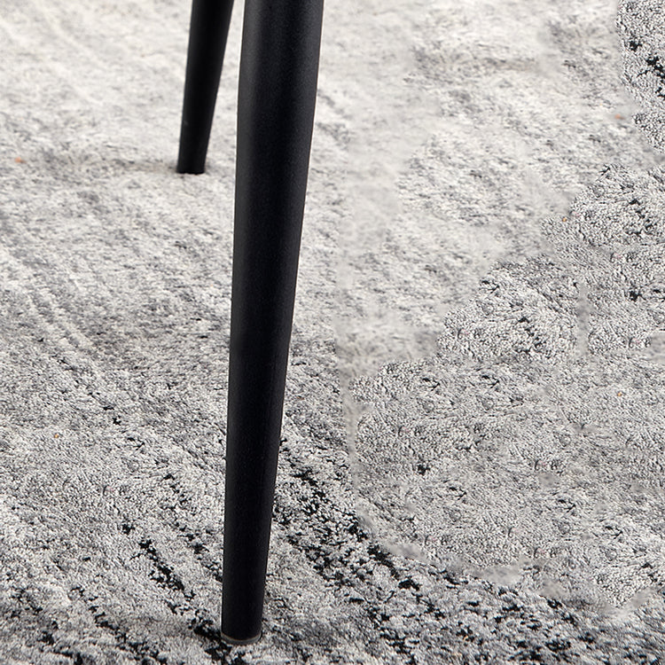 Modern Metal Dining Accent Chair Upholstered Parsons Chair with Black Legs Clearhalo ' kitchen&dining_furn' 'Dining Chairs' 'Dining Tables & Seating' 'dining_chair' 'furn' 'furn_dining_chair' 'Furniture' 'furniture_dining_chair' 'Kitchen & Dining Furniture' 'kitchen' 4399785