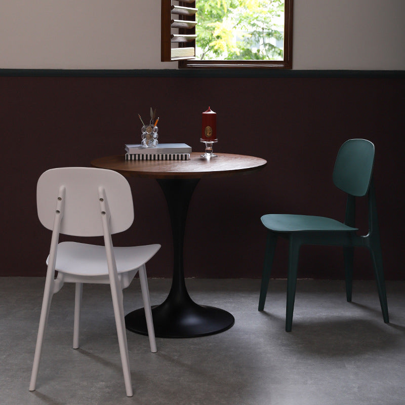 Modern Indoor-Outdoor Dining Chair Open Back Plastic Side Chair Clearhalo ' kitchen&dining_furn' 'Dining Chairs' 'Dining Tables & Seating' 'dining_chair' 'Furniture' 'furniture_dining_chair' 'Kitchen & Dining Furniture' 'kitchen' 4399791