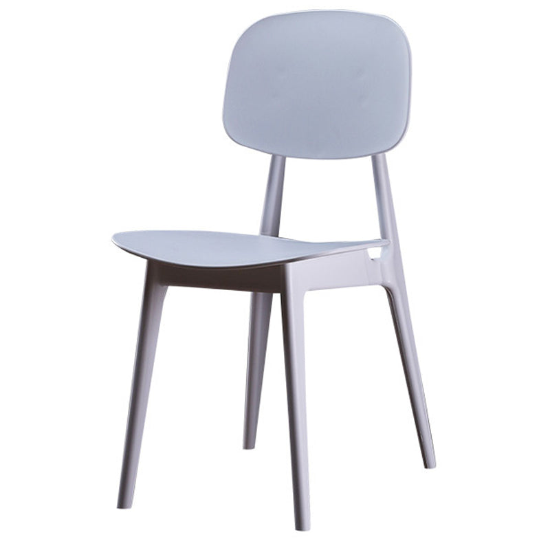 Modern Indoor-Outdoor Dining Chair Open Back Plastic Side Chair White 1 Piece Clearhalo ' kitchen&dining_furn' 'Dining Chairs' 'Dining Tables & Seating' 'dining_chair' 'Furniture' 'furniture_dining_chair' 'Kitchen & Dining Furniture' 'kitchen' 4399801