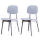 Modern Indoor-Outdoor Dining Chair Open Back Plastic Side Chair White Set of 2 Clearhalo ' kitchen&dining_furn' 'Dining Chairs' 'Dining Tables & Seating' 'dining_chair' 'Furniture' 'furniture_dining_chair' 'Kitchen & Dining Furniture' 'kitchen' 4399802