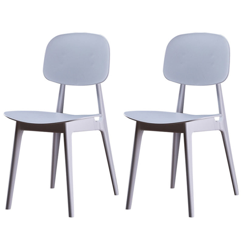 Modern Indoor-Outdoor Dining Chair Open Back Plastic Side Chair White Set of 2 Clearhalo ' kitchen&dining_furn' 'Dining Chairs' 'Dining Tables & Seating' 'dining_chair' 'Furniture' 'furniture_dining_chair' 'Kitchen & Dining Furniture' 'kitchen' 4399802