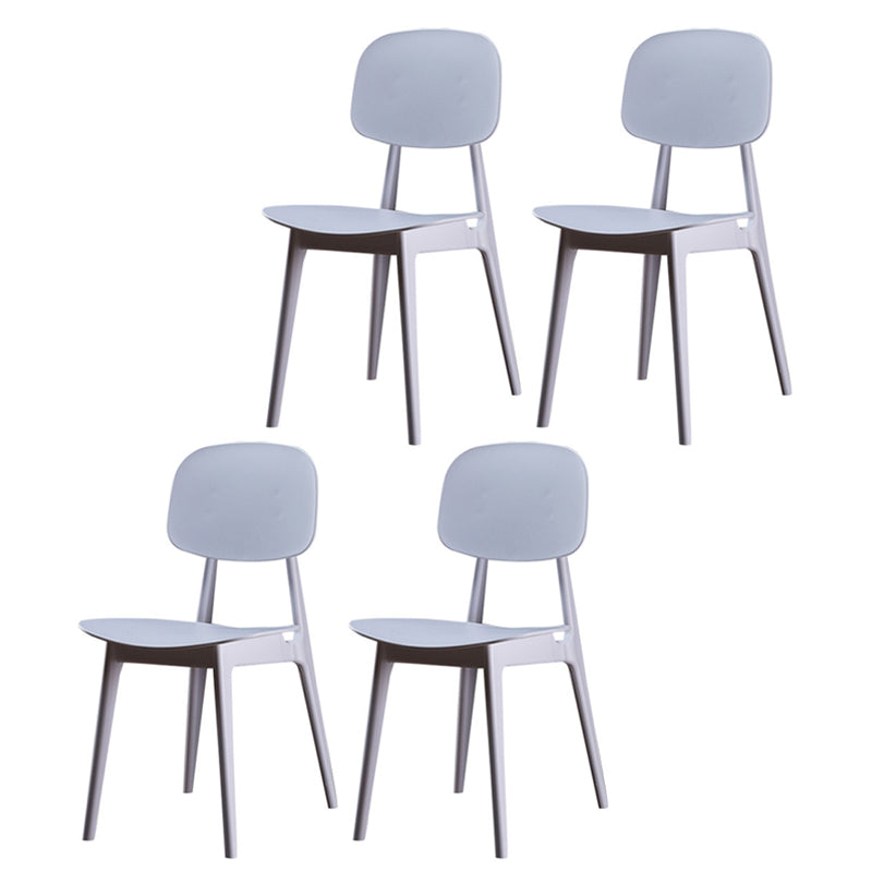 Modern Indoor-Outdoor Dining Chair Open Back Plastic Side Chair White Set of 4 Clearhalo ' kitchen&dining_furn' 'Dining Chairs' 'Dining Tables & Seating' 'dining_chair' 'Furniture' 'furniture_dining_chair' 'Kitchen & Dining Furniture' 'kitchen' 4399804