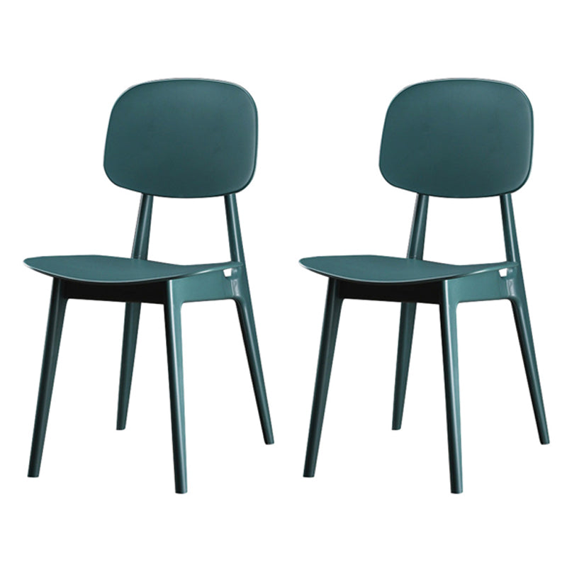 Modern Indoor-Outdoor Dining Chair Open Back Plastic Side Chair Green Set of 2 Clearhalo ' kitchen&dining_furn' 'Dining Chairs' 'Dining Tables & Seating' 'dining_chair' 'Furniture' 'furniture_dining_chair' 'Kitchen & Dining Furniture' 'kitchen' 4399814