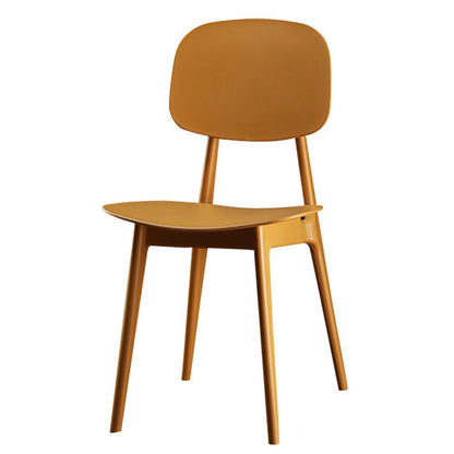 Modern Indoor-Outdoor Dining Chair Open Back Plastic Side Chair Ginger 1 Piece Clearhalo ' kitchen&dining_furn' 'Dining Chairs' 'Dining Tables & Seating' 'dining_chair' 'Furniture' 'furniture_dining_chair' 'Kitchen & Dining Furniture' 'kitchen' 4399818