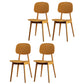Modern Indoor-Outdoor Dining Chair Open Back Plastic Side Chair Ginger Set of 4 Clearhalo ' kitchen&dining_furn' 'Dining Chairs' 'Dining Tables & Seating' 'dining_chair' 'Furniture' 'furniture_dining_chair' 'Kitchen & Dining Furniture' 'kitchen' 4399820