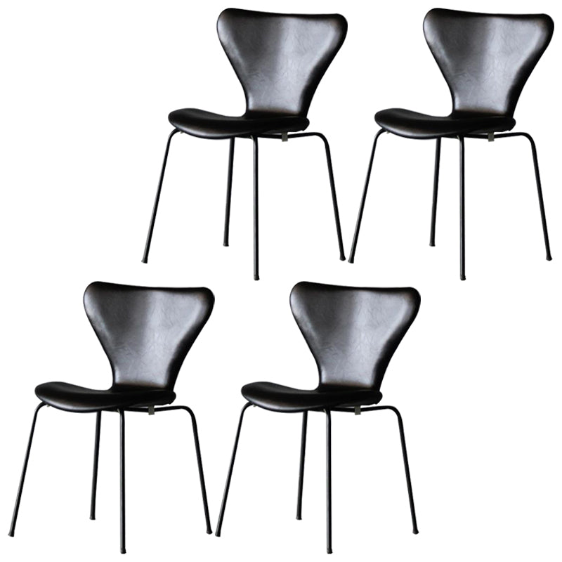 Restaurant Scandinavian Velvet Side Chair Matte Finish Wingback Dining Chair Black 4 Piece Set Black Clearhalo ' kitchen&dining_furn' 'Dining Chairs' 'Dining Tables & Seating' 'dining_chair' 'furn' 'furn_dining_chair' 'Furniture' 'furniture_dining_chair' 'Kitchen & Dining Furniture' 'kitchen' 4399850