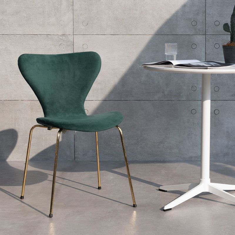 Restaurant Scandinavian Velvet Side Chair Matte Finish Wingback Dining Chair Clearhalo ' kitchen&dining_furn' 'Dining Chairs' 'Dining Tables & Seating' 'dining_chair' 'furn' 'furn_dining_chair' 'Furniture' 'furniture_dining_chair' 'Kitchen & Dining Furniture' 'kitchen' 4399851