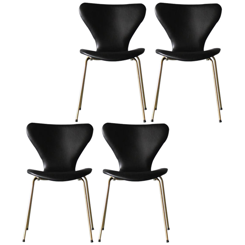 Restaurant Scandinavian Velvet Side Chair Matte Finish Wingback Dining Chair Black 4 Piece Set Brass Gold Clearhalo ' kitchen&dining_furn' 'Dining Chairs' 'Dining Tables & Seating' 'dining_chair' 'furn' 'furn_dining_chair' 'Furniture' 'furniture_dining_chair' 'Kitchen & Dining Furniture' 'kitchen' 4399856