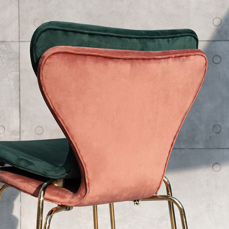 Restaurant Scandinavian Velvet Side Chair Matte Finish Wingback Dining Chair Clearhalo ' kitchen&dining_furn' 'Dining Chairs' 'Dining Tables & Seating' 'dining_chair' 'furn' 'furn_dining_chair' 'Furniture' 'furniture_dining_chair' 'Kitchen & Dining Furniture' 'kitchen' 4399857