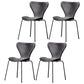 Restaurant Scandinavian Velvet Side Chair Matte Finish Wingback Dining Chair Dark Gray 4 Piece Set Black Clearhalo ' kitchen&dining_furn' 'Dining Chairs' 'Dining Tables & Seating' 'dining_chair' 'furn' 'furn_dining_chair' 'Furniture' 'furniture_dining_chair' 'Kitchen & Dining Furniture' 'kitchen' 4399863