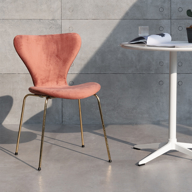 Restaurant Scandinavian Velvet Side Chair Matte Finish Wingback Dining Chair Clearhalo ' kitchen&dining_furn' 'Dining Chairs' 'Dining Tables & Seating' 'dining_chair' 'furn' 'furn_dining_chair' 'Furniture' 'furniture_dining_chair' 'Kitchen & Dining Furniture' 'kitchen' 4399866