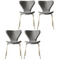 Restaurant Scandinavian Velvet Side Chair Matte Finish Wingback Dining Chair Light Gray 4 Piece Set Brass Gold Clearhalo ' kitchen&dining_furn' 'Dining Chairs' 'Dining Tables & Seating' 'dining_chair' 'furn' 'furn_dining_chair' 'Furniture' 'furniture_dining_chair' 'Kitchen & Dining Furniture' 'kitchen' 4399874