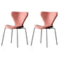 Restaurant Scandinavian Velvet Side Chair Matte Finish Wingback Dining Chair Pink 2 Piece Set Black Clearhalo ' kitchen&dining_furn' 'Dining Chairs' 'Dining Tables & Seating' 'dining_chair' 'furn' 'furn_dining_chair' 'Furniture' 'furniture_dining_chair' 'Kitchen & Dining Furniture' 'kitchen' 4399876