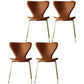 Restaurant Scandinavian Velvet Side Chair Matte Finish Wingback Dining Chair Brown 4 Piece Set Brass Gold Clearhalo ' kitchen&dining_furn' 'Dining Chairs' 'Dining Tables & Seating' 'dining_chair' 'furn' 'furn_dining_chair' 'Furniture' 'furniture_dining_chair' 'Kitchen & Dining Furniture' 'kitchen' 4399886