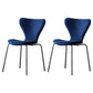 Restaurant Scandinavian Velvet Side Chair Matte Finish Wingback Dining Chair Blue 2 Piece Set Black Clearhalo ' kitchen&dining_furn' 'Dining Chairs' 'Dining Tables & Seating' 'dining_chair' 'furn' 'furn_dining_chair' 'Furniture' 'furniture_dining_chair' 'Kitchen & Dining Furniture' 'kitchen' 4399888