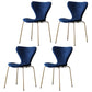 Restaurant Scandinavian Velvet Side Chair Matte Finish Wingback Dining Chair Blue 4 Piece Set Brass Gold Clearhalo ' kitchen&dining_furn' 'Dining Chairs' 'Dining Tables & Seating' 'dining_chair' 'furn' 'furn_dining_chair' 'Furniture' 'furniture_dining_chair' 'Kitchen & Dining Furniture' 'kitchen' 4399892