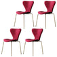 Restaurant Scandinavian Velvet Side Chair Matte Finish Wingback Dining Chair Burgundy 4 Piece Set Brass Gold Clearhalo ' kitchen&dining_furn' 'Dining Chairs' 'Dining Tables & Seating' 'dining_chair' 'furn' 'furn_dining_chair' 'Furniture' 'furniture_dining_chair' 'Kitchen & Dining Furniture' 'kitchen' 4399898