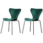 Restaurant Scandinavian Velvet Side Chair Matte Finish Wingback Dining Chair Blackish Green 2 Piece Set Black Clearhalo ' kitchen&dining_furn' 'Dining Chairs' 'Dining Tables & Seating' 'dining_chair' 'furn' 'furn_dining_chair' 'Furniture' 'furniture_dining_chair' 'Kitchen & Dining Furniture' 'kitchen' 4399900