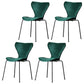 Restaurant Scandinavian Velvet Side Chair Matte Finish Wingback Dining Chair Blackish Green 4 Piece Set Black Clearhalo ' kitchen&dining_furn' 'Dining Chairs' 'Dining Tables & Seating' 'dining_chair' 'furn' 'furn_dining_chair' 'Furniture' 'furniture_dining_chair' 'Kitchen & Dining Furniture' 'kitchen' 4399901