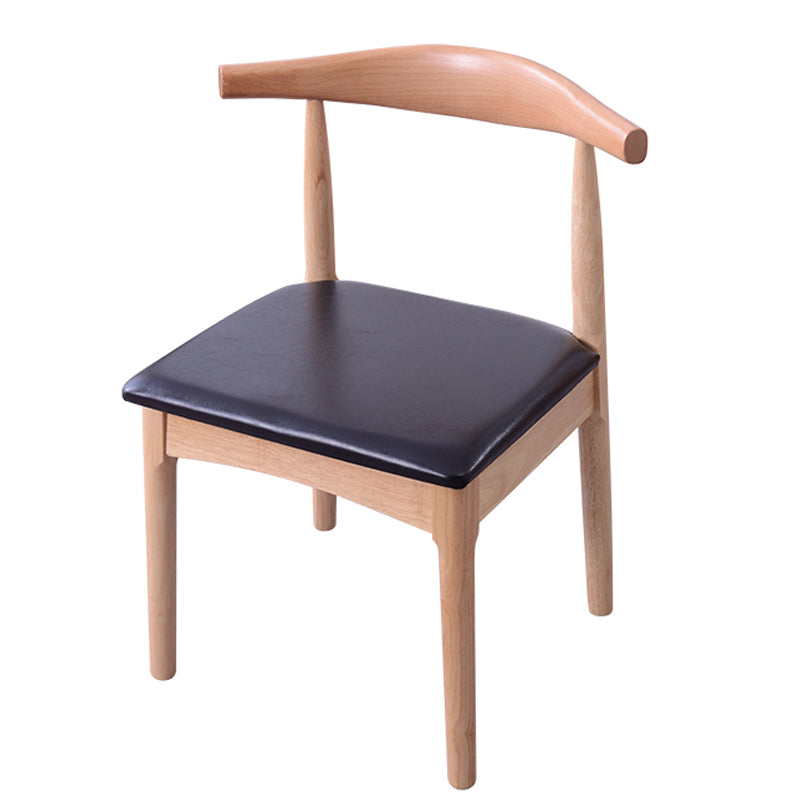 Modern Wood Dining Room Chair Armless Faux Leather Side Chair for Home Use Natural 1 Piece Clearhalo ' kitchen&dining_furn' 'Dining Chairs' 'Dining Tables & Seating' 'dining_chair' 'furn' 'furn_dining_chair' 'Furniture' 'furniture_dining_chair' 'Kitchen & Dining Furniture' 'kitchen' 4399907