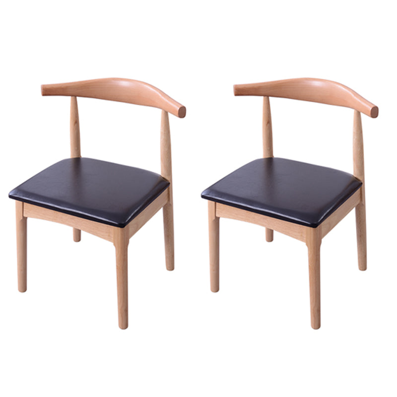 Modern Wood Dining Room Chair Armless Faux Leather Side Chair for Home Use Natural 2 Piece Set Clearhalo ' kitchen&dining_furn' 'Dining Chairs' 'Dining Tables & Seating' 'dining_chair' 'furn' 'furn_dining_chair' 'Furniture' 'furniture_dining_chair' 'Kitchen & Dining Furniture' 'kitchen' 4399908