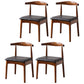 Modern Wood Dining Room Chair Armless Faux Leather Side Chair for Home Use Walnut 4 Piece Set Clearhalo ' kitchen&dining_furn' 'Dining Chairs' 'Dining Tables & Seating' 'dining_chair' 'furn' 'furn_dining_chair' 'Furniture' 'furniture_dining_chair' 'Kitchen & Dining Furniture' 'kitchen' 4399916